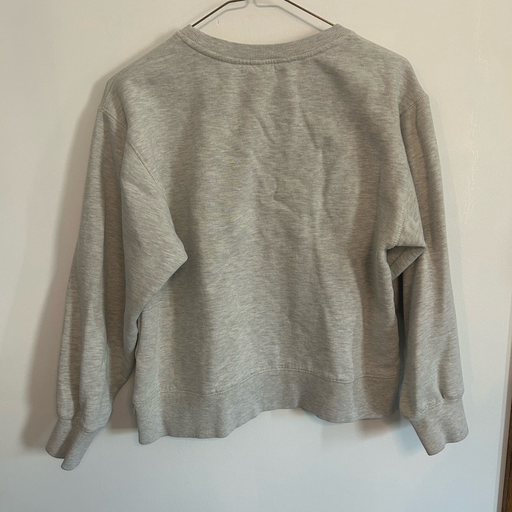 Lucky Brand Light Gray Crewneck Sweatshirt with Black LUCKY Logo - Picture 2 of 8
